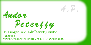 andor peterffy business card